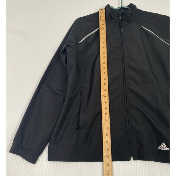Vintage Adidas Jacket Women’s XL Full Zip Mesh Lining Vented Striped Windbreaker - Picture 4 of 14